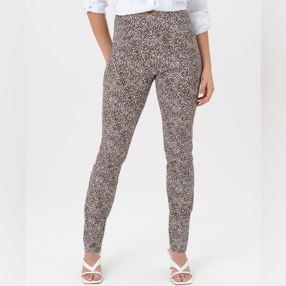 RENUAR Animal Print Ankle Pull On Pant, Size 14